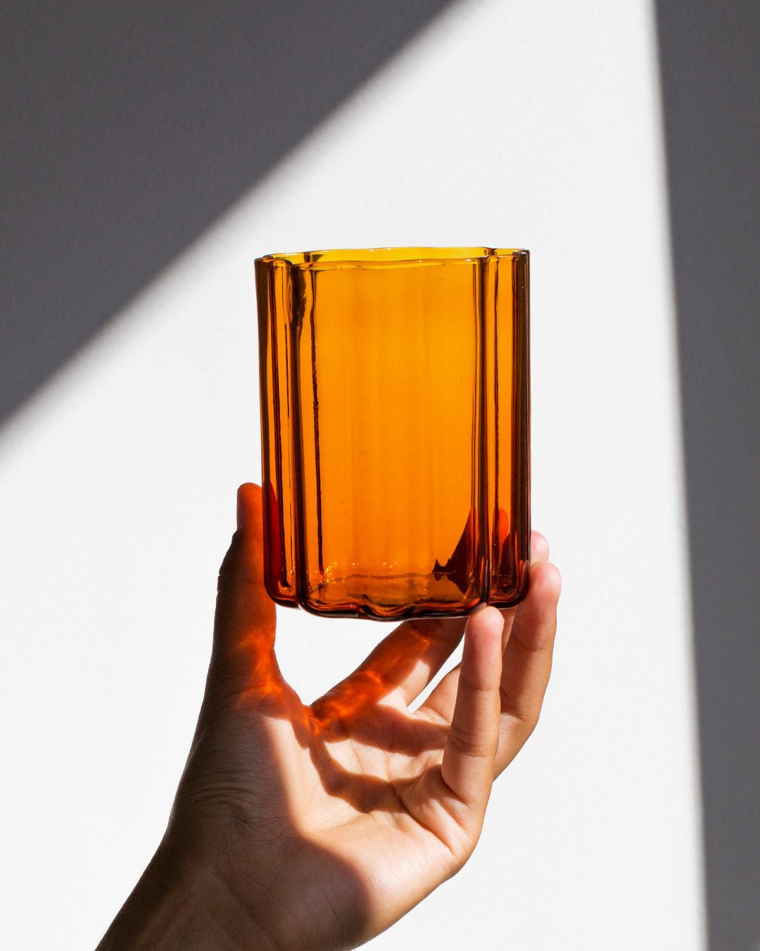 AMBER WAVE GLASS SET