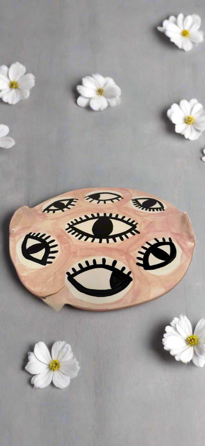 PINK EVIL EYE PLATTER