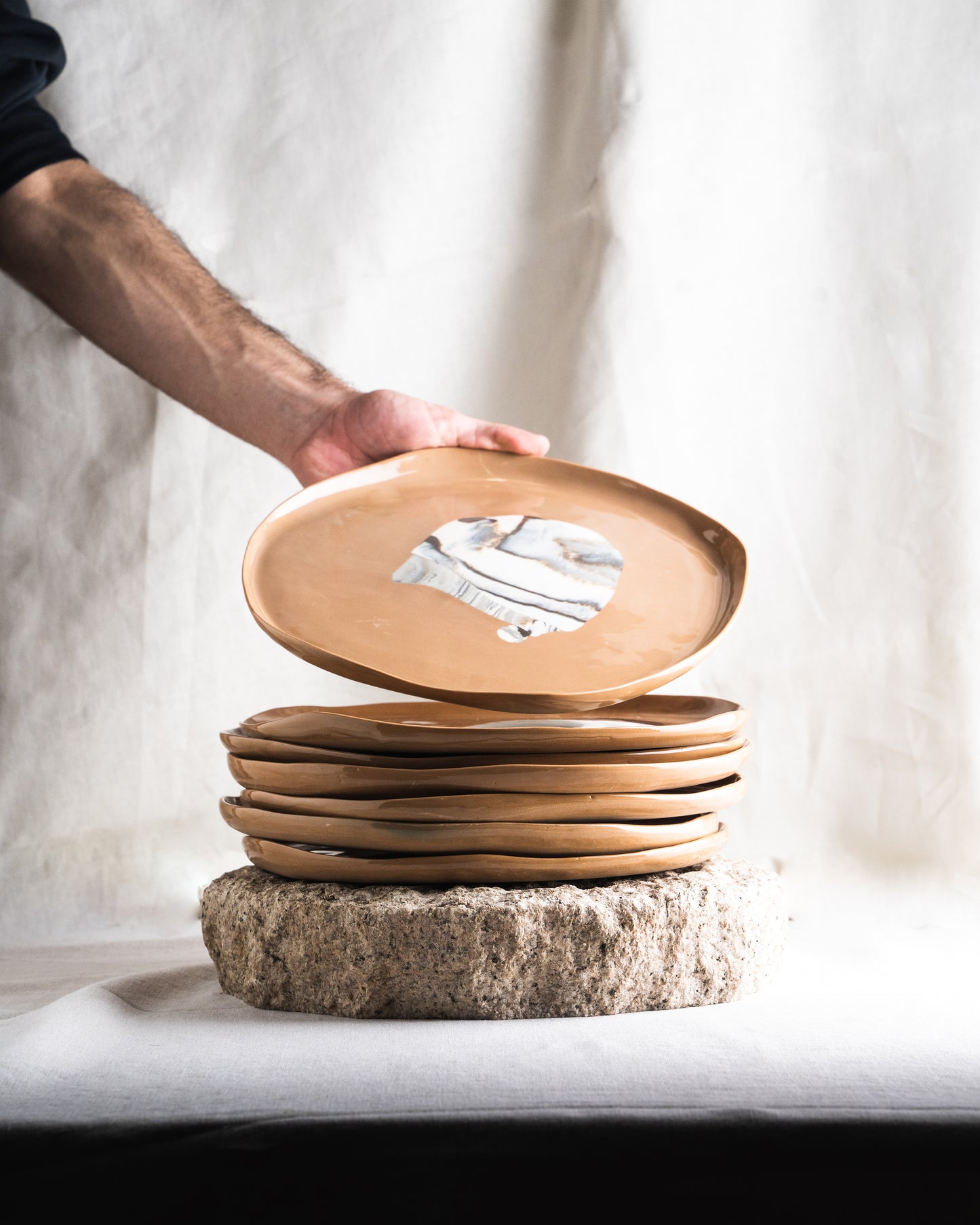 RED CLAY DINNER PLATES