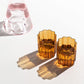 AMBER WAVE GLASS SET