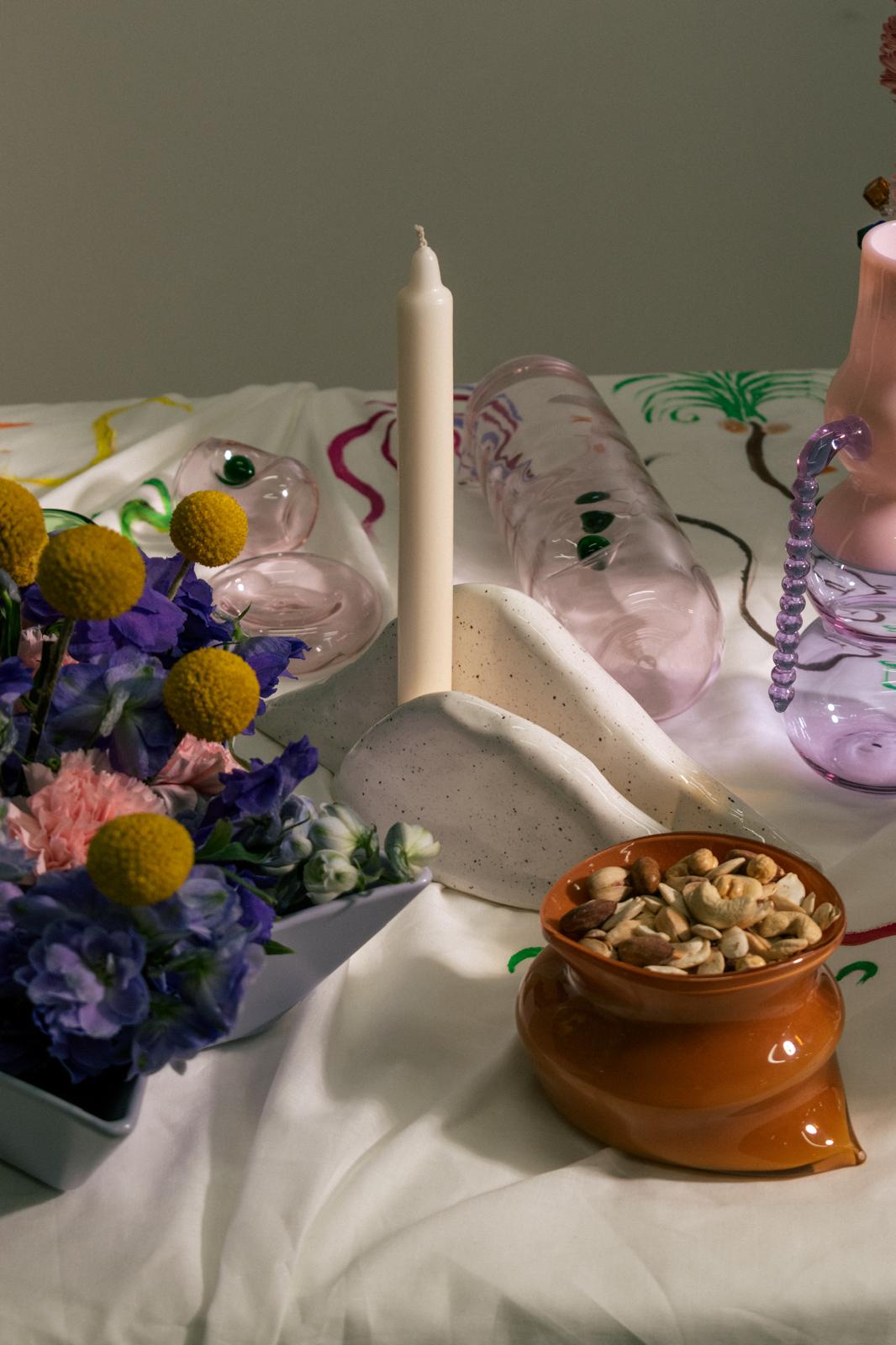 ETHEREAL CANDLE HOLDER (MED/GRAIN)