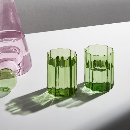 GREEN WAVE GLASS SET